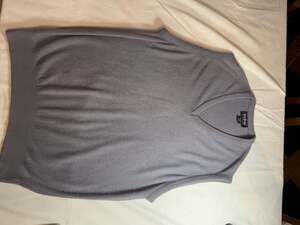 Vintage Par Four Sportswear V-Neck Sweater Vest Gray Purple